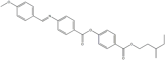 4-[4-(4-Methoxybenzylideneamino)benzoyloxy]benzoic acid (3-methylpentyl) ester Struktur