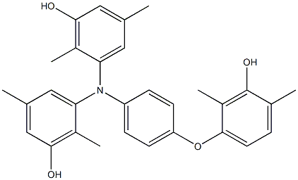 N,N-Bis(3-hydroxy-2,5-dimethylphenyl)-4-(3-hydroxy-2,4-dimethylphenoxy)benzenamine Struktur