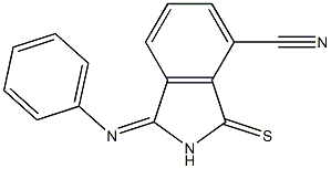 7-Cyano-2,3-dihydro-3-(phenylimino)-1H-isoindole-1-thione Struktur