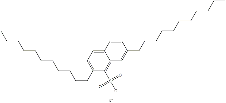 2,7-Diundecyl-1-naphthalenesulfonic acid potassium salt Struktur