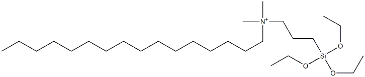 N,N-Dimethyl-N-[3-(triethoxysilyl)propyl]-1-hexadecanaminium Struktur