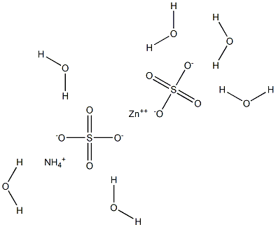 Ammonium zinc bissulfate hexahydrate Struktur