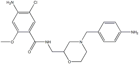 4-Amino-5-chloro-2-methoxy-N-[[4-(4-aminobenzyl)-2-morpholinyl]methyl]benzamide Struktur