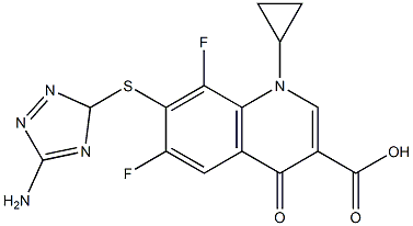 7-(5-Amino-3H-1,2,4-triazol-3-yl)thio-1-cyclopropyl-6,8-difluoro-1,4-dihydro-4-oxoquinoline-3-carboxylic acid Struktur