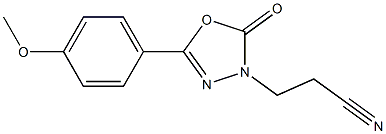 5-(4-Methoxyphenyl)-2-oxo-1,3,4-oxadiazole-3-propiononitrile Struktur