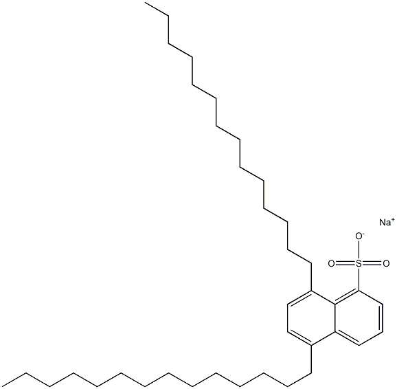 5,8-Ditetradecyl-1-naphthalenesulfonic acid sodium salt Struktur