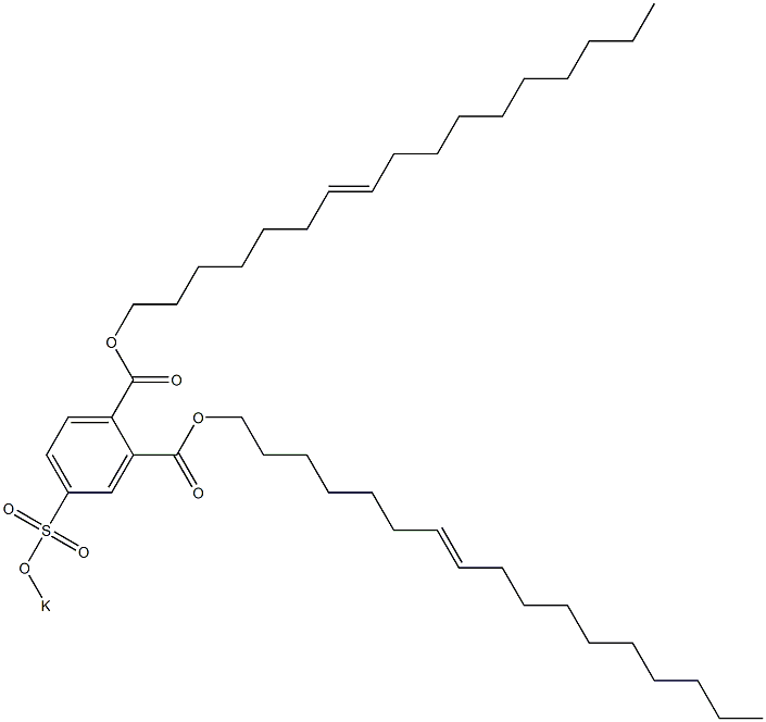 4-(Potassiosulfo)phthalic acid di(7-heptadecenyl) ester Struktur