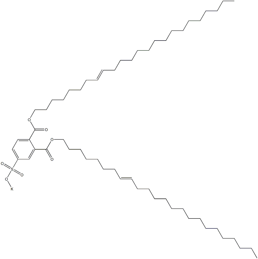 4-(Potassiosulfo)phthalic acid di(8-tetracosenyl) ester Struktur