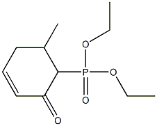 6-Methyl-2-oxo-3-cyclohexen-1-ylphosphonic acid diethyl ester Struktur