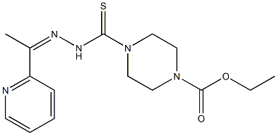 4-[[2-[1-(2-Pyridyl)ethylidene]hydrazino]carbonothioyl]-1-piperazinecarboxylic acid ethyl ester Struktur