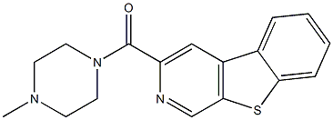 3-(4-Methyl-1-piperazinylcarbonyl)[1]benzothieno[2,3-c]pyridine Struktur