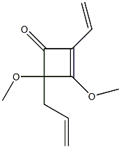 4-(2-Propenyl)-3,4-dimethoxy-2-ethenyl-2-cyclobuten-1-one Struktur