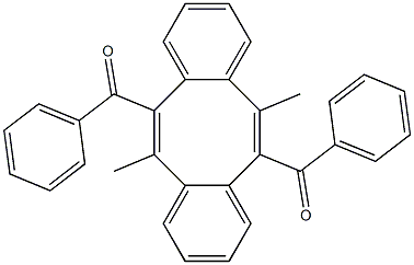 5,11-Dimethyl-6,12-dibenzoyldibenzo[a,e]cyclooctene Struktur