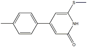 4-(4-Methylphenyl)-6-(methylthio)-2(1H)-pyridone Struktur