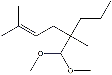 2,5-Dimethyl-2-propyl-4-hexenal dimethyl acetal Struktur