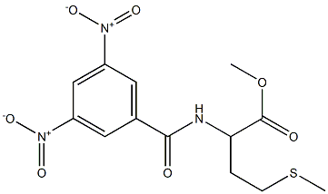 2-(3,5-Dinitrobenzoyl)amino-4-(methylthio)butanoic acid methyl ester Struktur