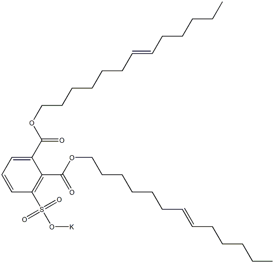 3-(Potassiosulfo)phthalic acid di(7-tridecenyl) ester Struktur