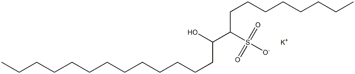 10-Hydroxytricosane-9-sulfonic acid potassium salt Struktur