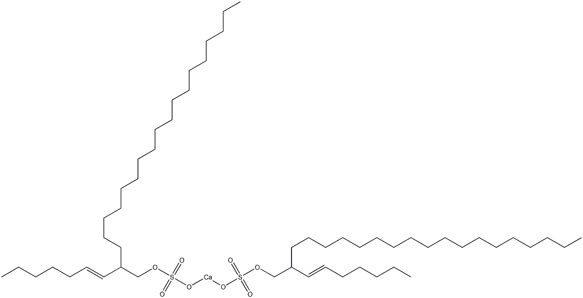 Bis[2-(1-heptenyl)icosyloxysulfonyloxy]calcium Struktur