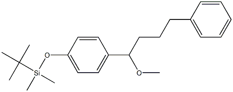 1-[(tert-Butyl)dimethylsiloxy]-4-[1-methoxy-4-phenylbutyl]benzene Struktur