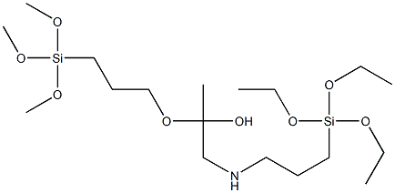 1-[3-(Triethoxysilyl)propylamino]-2-[3-(trimethoxysilyl)propoxy]-2-propanol Struktur