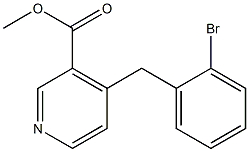 4-(2-Bromobenzyl)pyridine-3-carboxylic acid methyl ester Struktur