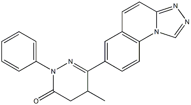 1-Phenyl-4,5-dihydro-4-methyl-3-([1,2,4]triazolo[4,3-a]quinolin-7-yl)pyridazin-6(1H)-one Struktur