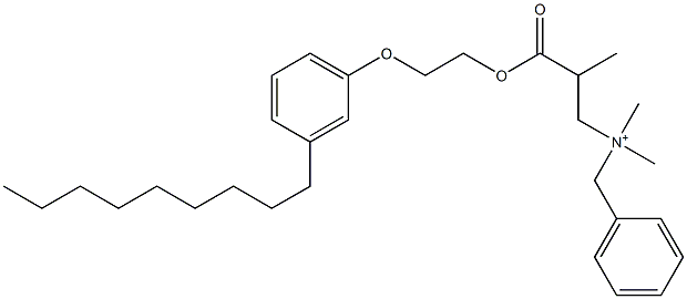 N,N-Dimethyl-N-benzyl-N-[2-[[2-(3-nonylphenyloxy)ethyl]oxycarbonyl]propyl]aminium Struktur