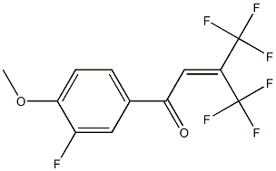 1-(3-Fluoro-4-methoxyphenyl)-4,4,4-trifluoro-3-trifluoromethyl-2-buten-1-one Struktur