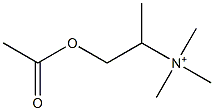 (1-Methyl-2-acetoxyethyl)trimethylaminium Struktur