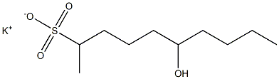 6-Hydroxydecane-2-sulfonic acid potassium salt Struktur