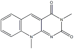 3,10-Dimethylpyrimido[4,5-b]quinoline-2,4(3H,10H)-dione Struktur