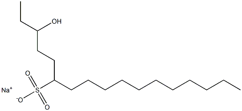 3-Hydroxyheptadecane-6-sulfonic acid sodium salt Struktur