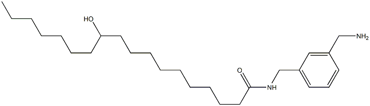 11-Hydroxy-N-(3-aminomethylbenzyl)stearamide Struktur