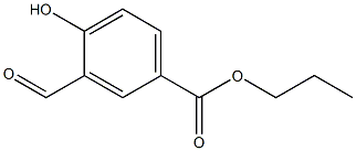 3-Formyl-4-hydroxybenzoic acid propyl ester Struktur