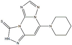 5-Piperidinobis[1,2,4]triazolo[1,5-a:4',3'-c]pyrimidine-9(8H)-thione Struktur