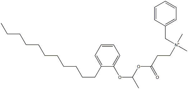 N,N-Dimethyl-N-benzyl-N-[2-[[1-(2-undecylphenyloxy)ethyl]oxycarbonyl]ethyl]aminium Struktur