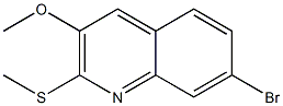 7-Bromo-3-methoxy-2-(methylthio)quinoline Struktur