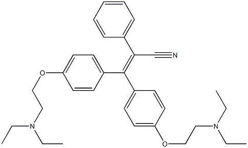 2-Phenyl-3,3-bis-[4-[2-(diethylamino)ethoxy]phenyl]propenenitrile Struktur