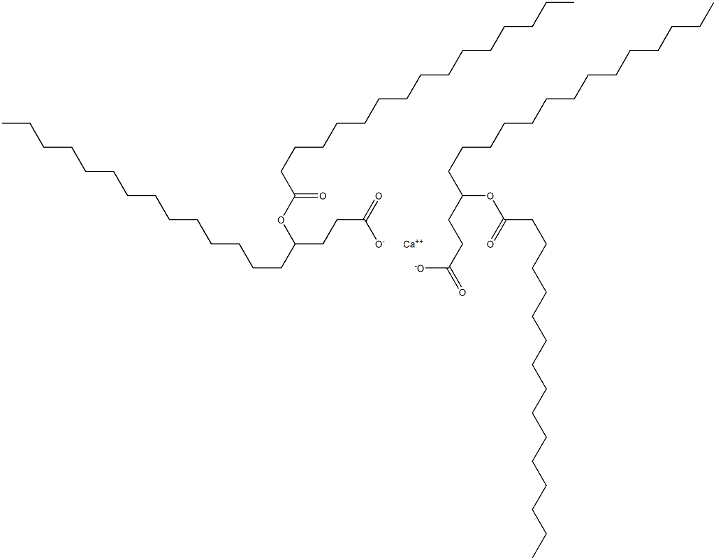 Bis(4-hexadecanoyloxystearic acid)calcium salt Struktur