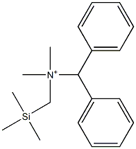 N-(Trimethylsilylmethyl)-N,N-dimethyldiphenylmethanaminium Struktur