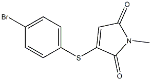 2-(4-Bromophenylthio)-N-methylmaleimide Struktur