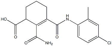 N-[2-Methyl-4-chlorophenyl]-3,4,5,6-tetrahydrophthalamidic acid Struktur