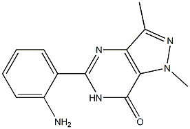 5-(2-Aminophenyl)-1,3-dimethyl-1H-pyrazolo[4,3-d]pyrimidin-7(6H)-one Struktur