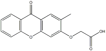 (9-Oxo-2-methyl-9H-xanthen-3-yloxy)acetic acid Struktur