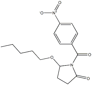 5-(Pentyloxy)-1-[4-nitrobenzoyl]pyrrolidin-2-one Struktur