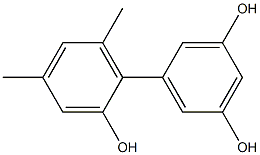 4',6'-Dimethyl-1,1'-biphenyl-2',3,5-triol Struktur