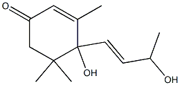 3,5,5-Trimethyl-4-hydroxy-4-(3-hydroxy-1-butenyl)-2-cyclohexene-1-one Struktur