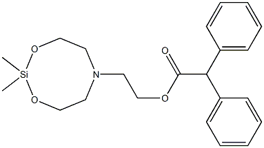 2,2-Dimethyl-1,3-dioxa-6-aza-2-silacyclooctane-6-ethanol diphenylacetate Struktur