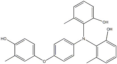 N,N-Bis(2-hydroxy-6-methylphenyl)-4-(4-hydroxy-3-methylphenoxy)benzenamine Struktur